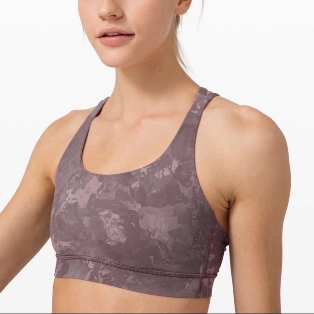 Lululemon Purple Racerback Sports Bra with Wide Straps
